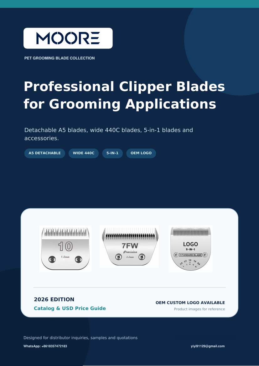 MOORE Pet Grooming Blade Collection cover